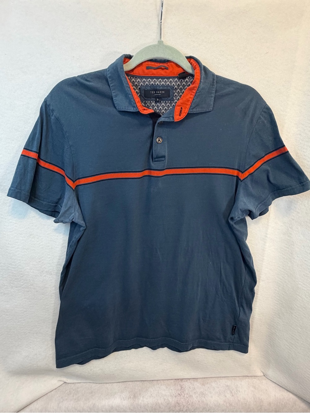 Ted Baker London Men's Navy Polo Size Medium 100% Cotton